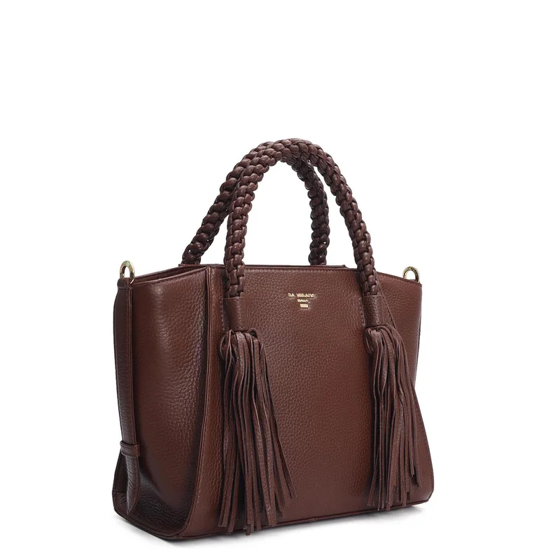 Da Milano Small Wax Leather Satchel - Espresso